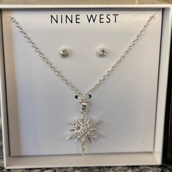 Nine West Jewelry - Nine West Silver Necklace and Earring Set